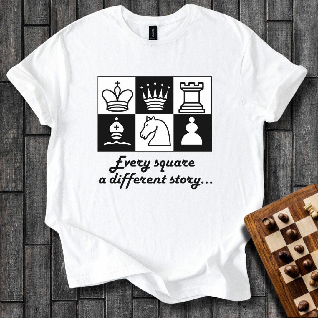 Every Square a Different Story Chess T-Shirt