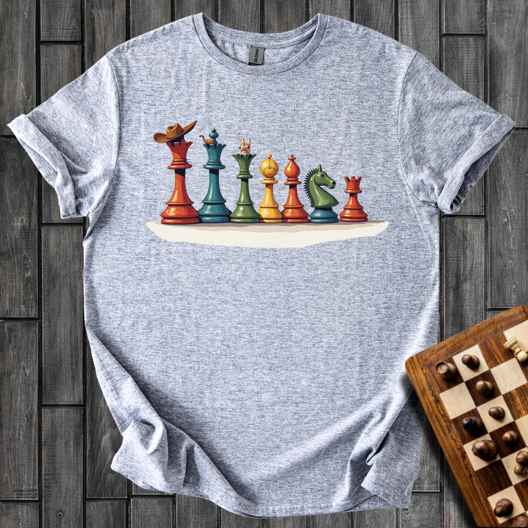 Lineup Of Chess Pieces T-Shirt