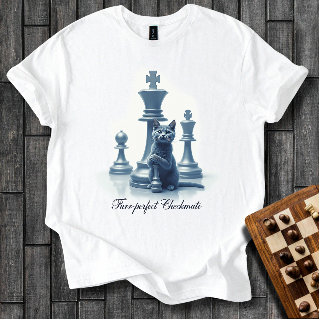 Purrs and Pawns Opening Chess T-Shirt