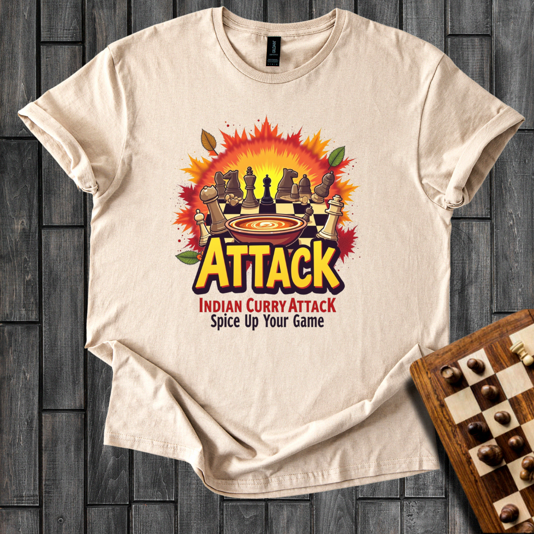 Indian Curry Attack Chess T-Shirt