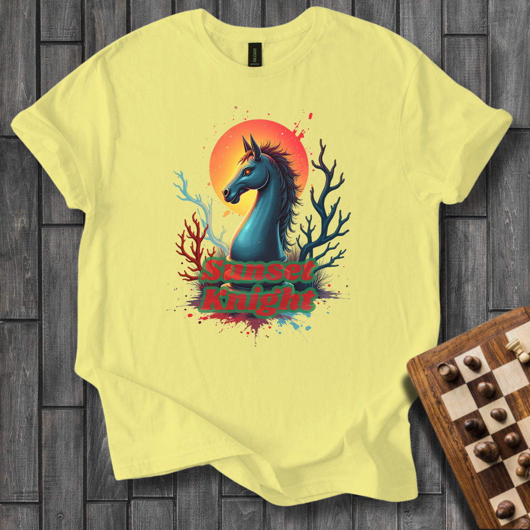 Sunset Knight Chess T-Shirt