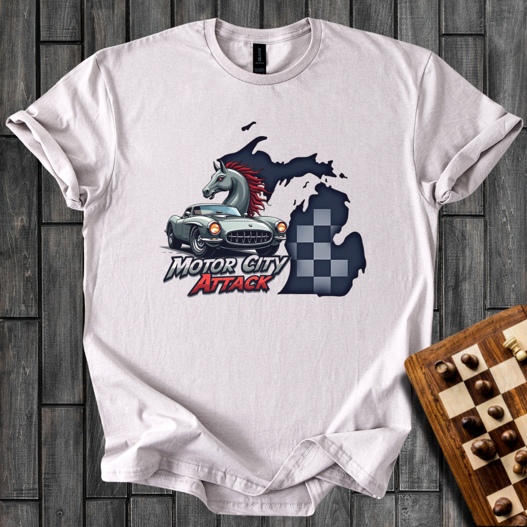 Motor City Attack Chess T-Shirt