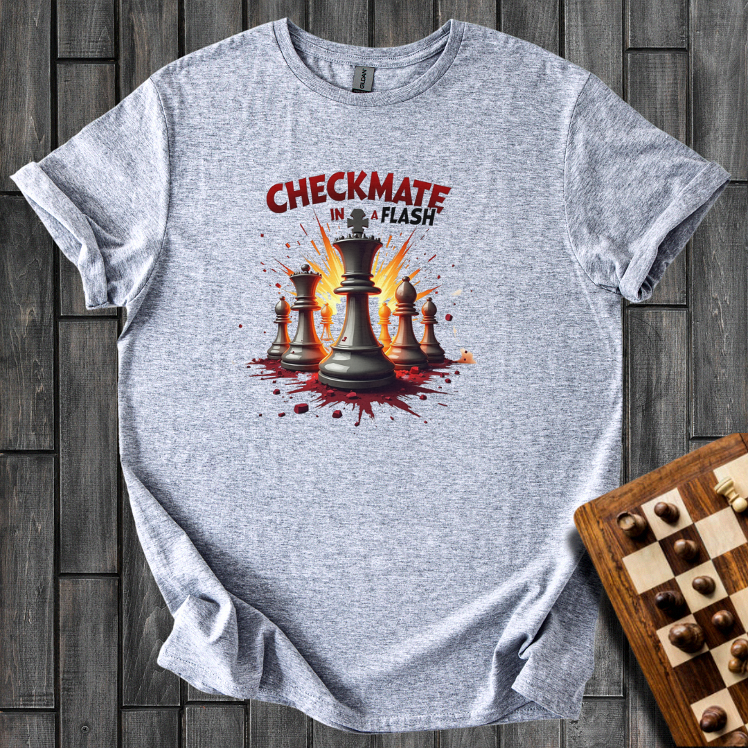 Checkmate in a Flash Chess T-Shirt