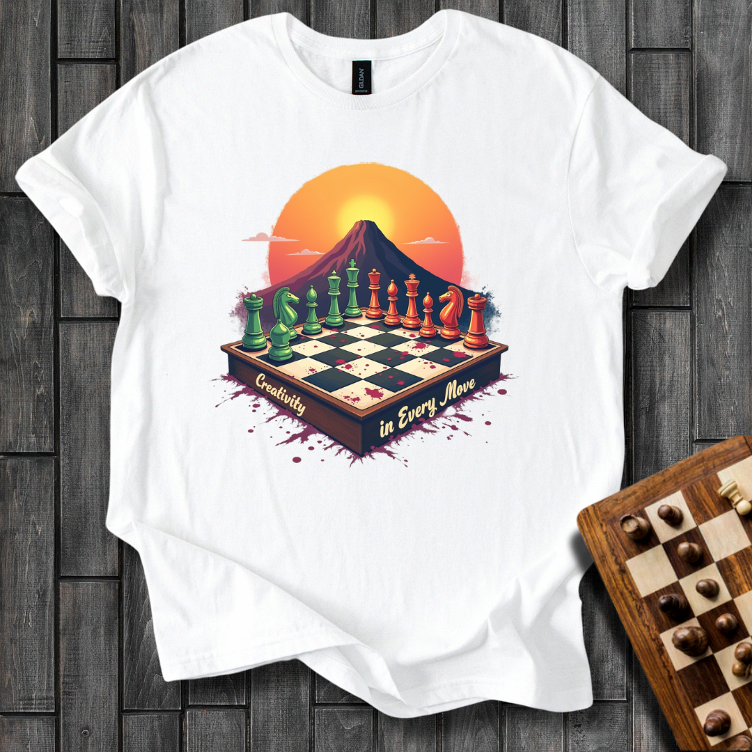 The Game Under the Vesuvius Chess T-Shirt