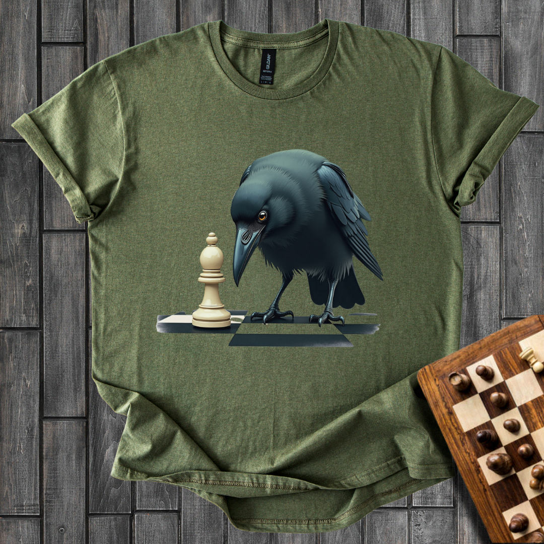 The Watchful Raven Chess T-Shirt