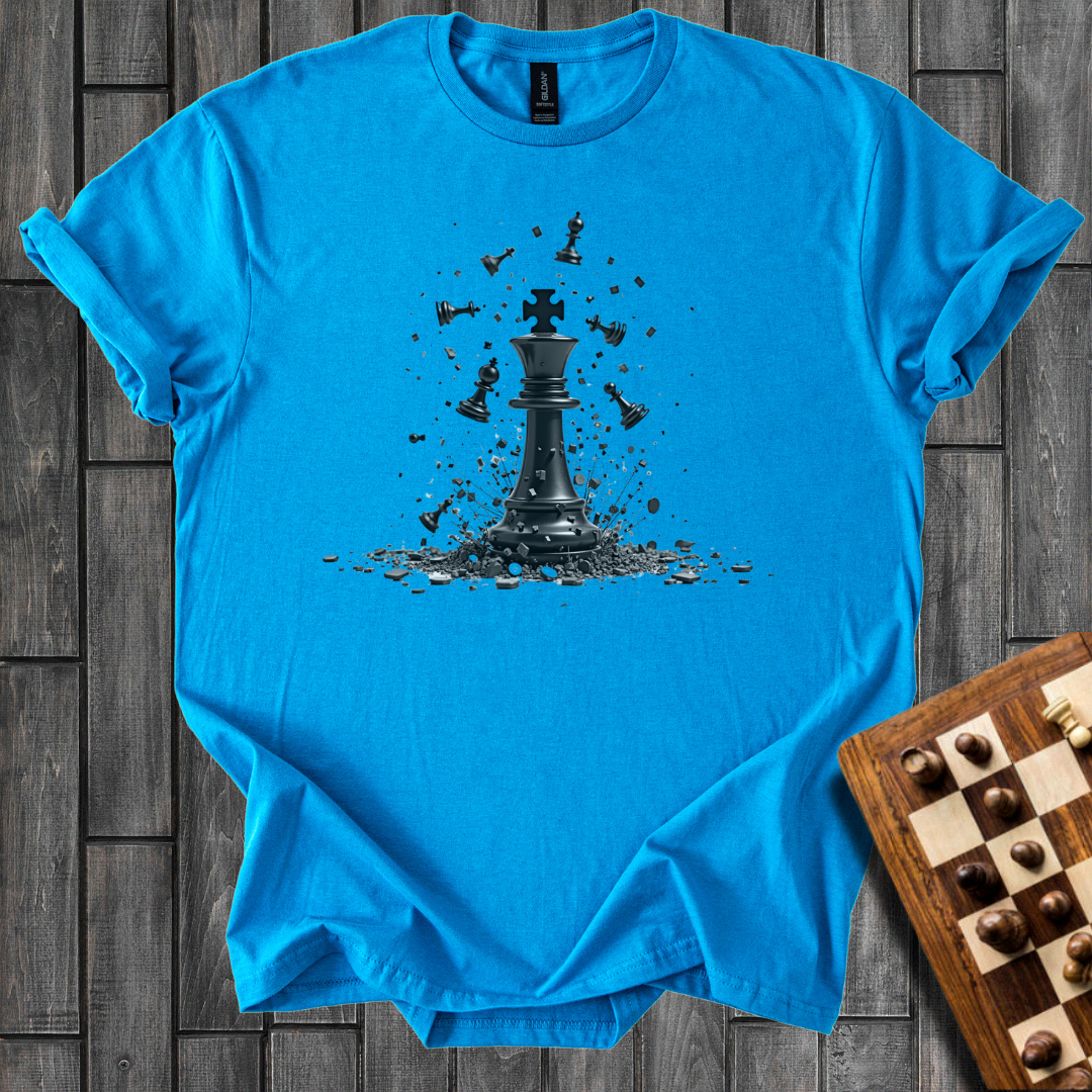 Explosion in Black Chess T-Shirt