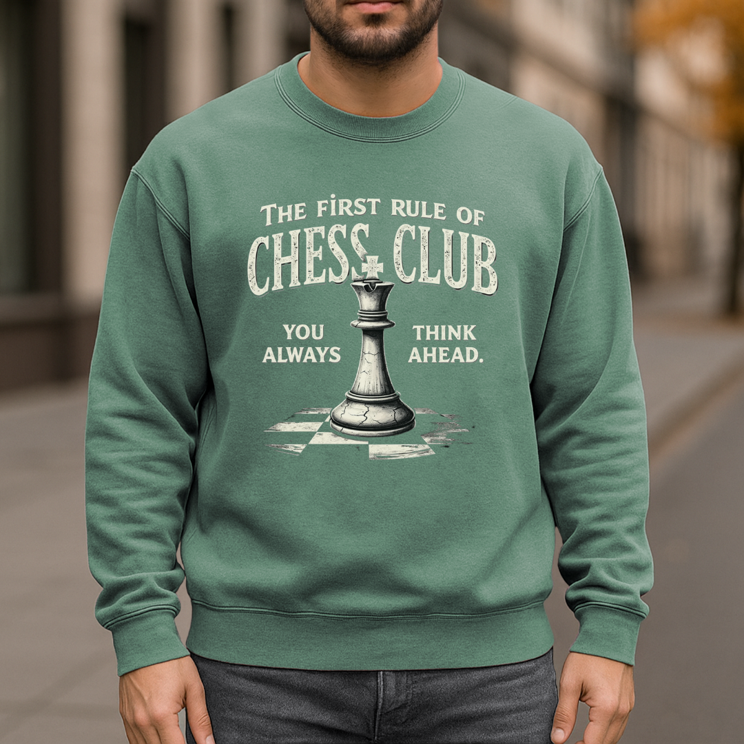 Rules Of Chess Club Garment-Dyed Sweatshirt