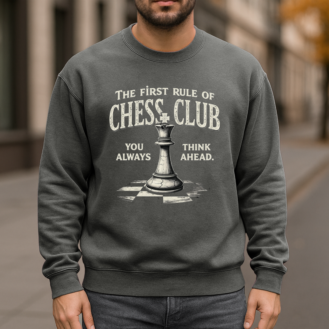 Rules Of Chess Club Garment-Dyed Sweatshirt