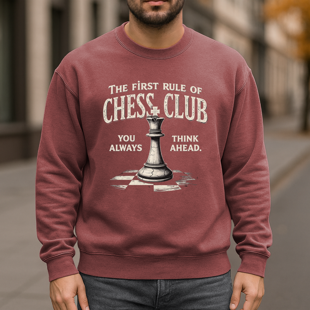 Rules Of Chess Club Garment-Dyed Sweatshirt