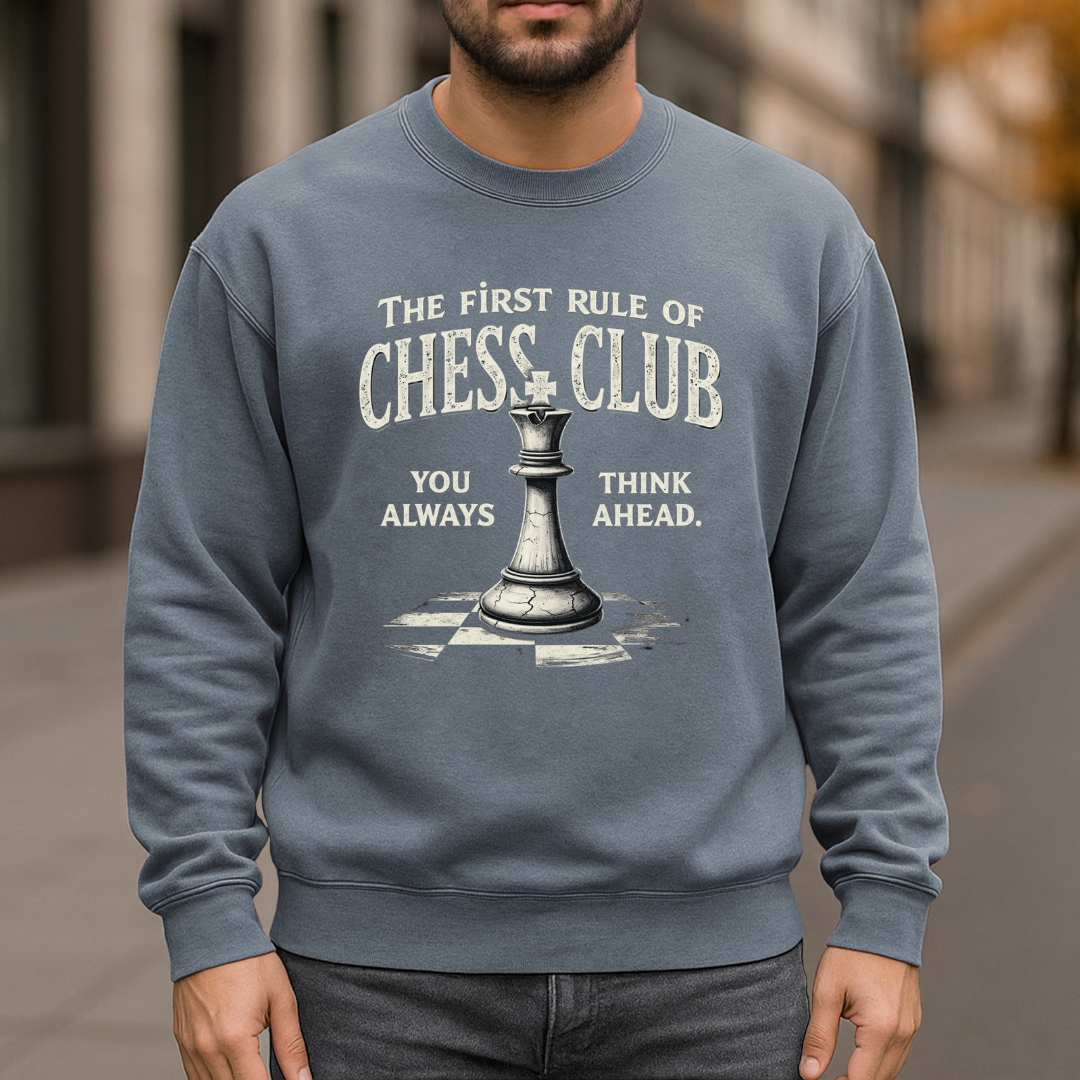Rules Of Chess Club Garment-Dyed Sweatshirt
