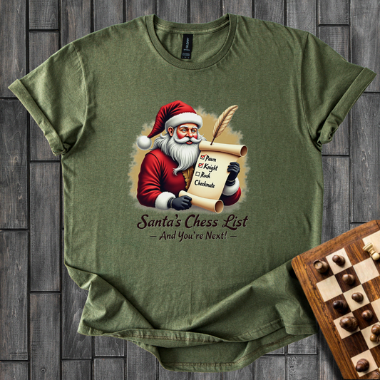 Santa's Hit List Chess T-Shirt