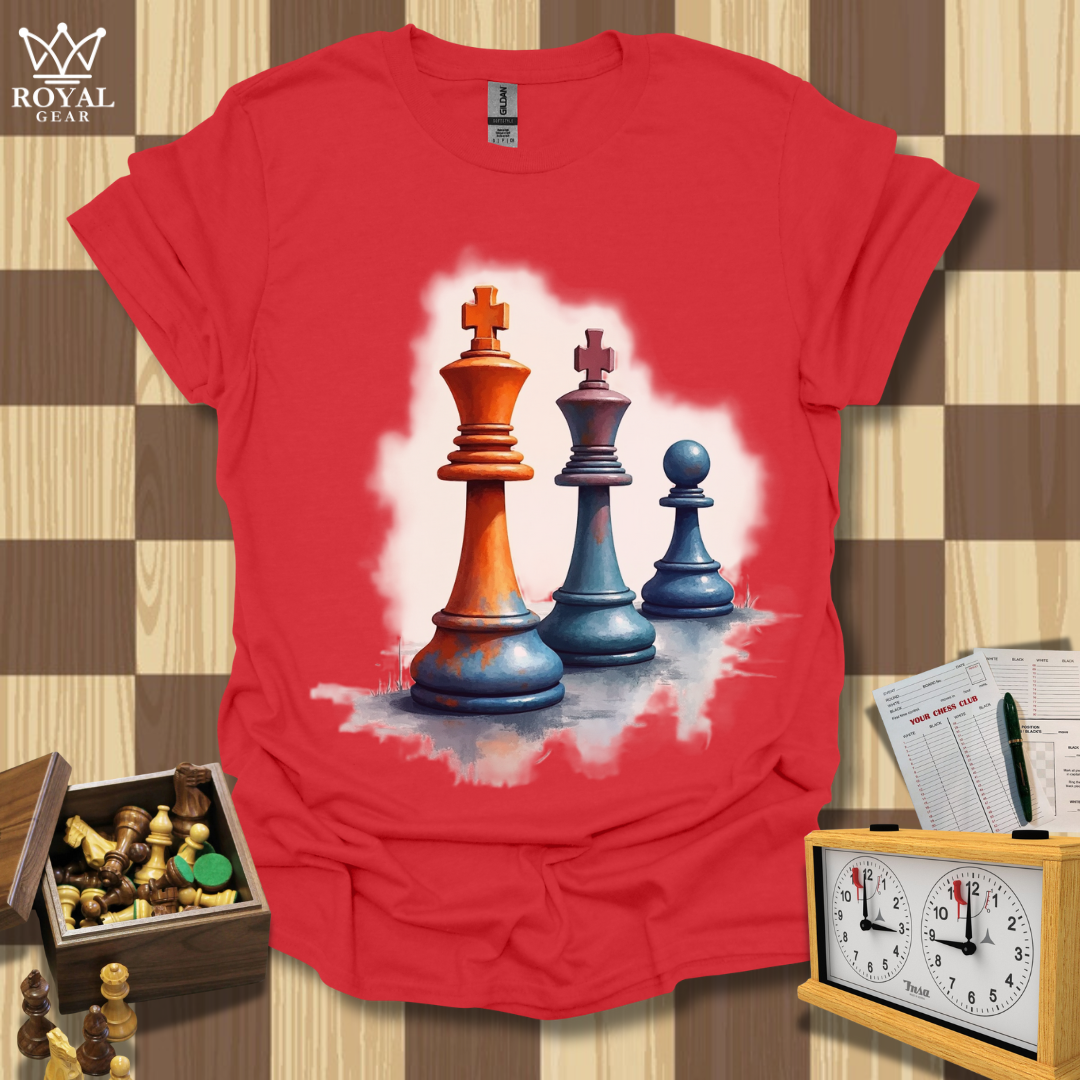 Grunge Elegance Chess T-Shirt