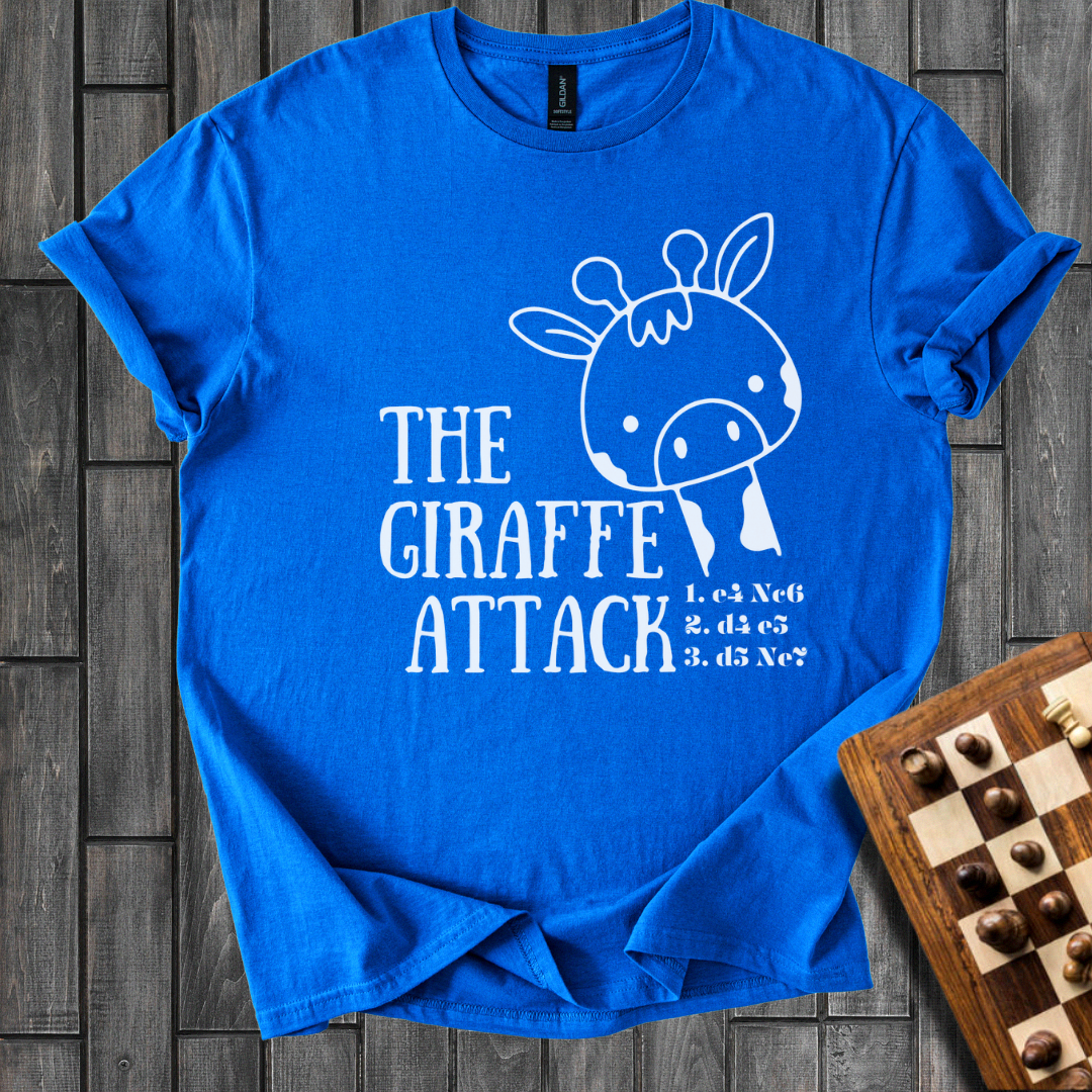 The Giraffe Attack Chess T-Shirt