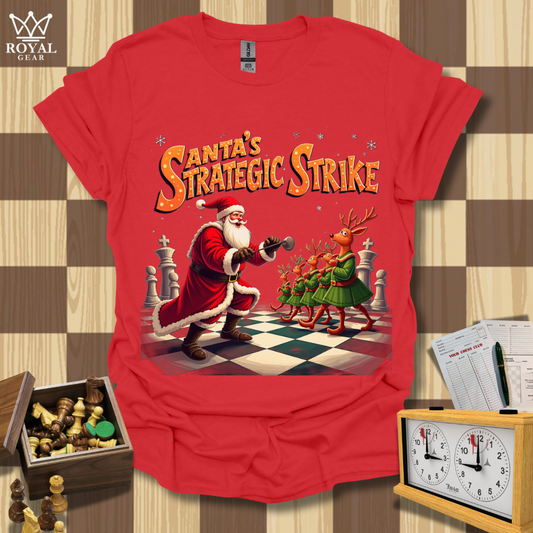 The Strategic Santa Strike Chess T-Shirt