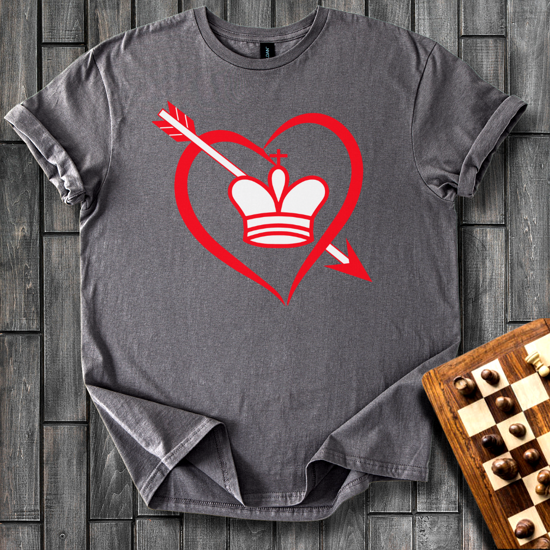 King In a Heart Chess T-Shirt