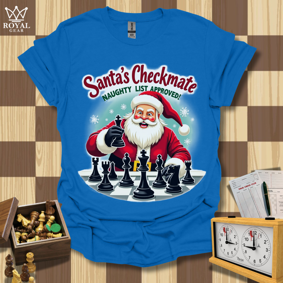 Santa’s Tactical Triumph Chess T-Shirt