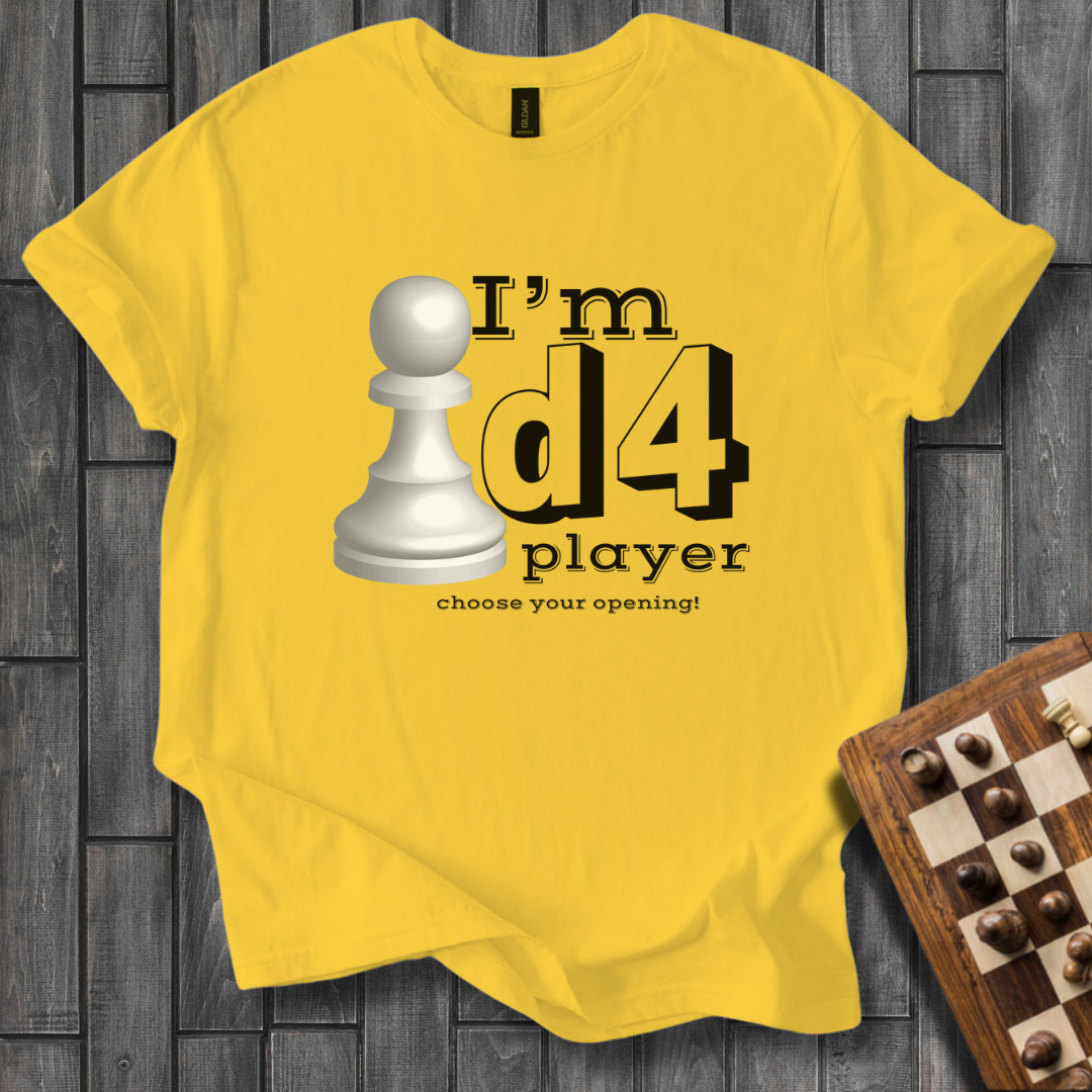 d4 Player Chess T-Shirt