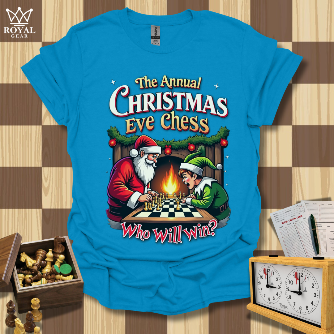 Santa vs. Elf: Chess Edition T-Shirt