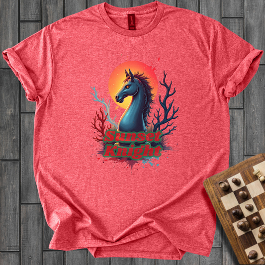 Sunset Knight Chess T-Shirt