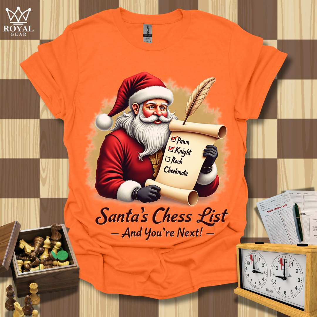 Santa's Hit List Chess T-Shirt