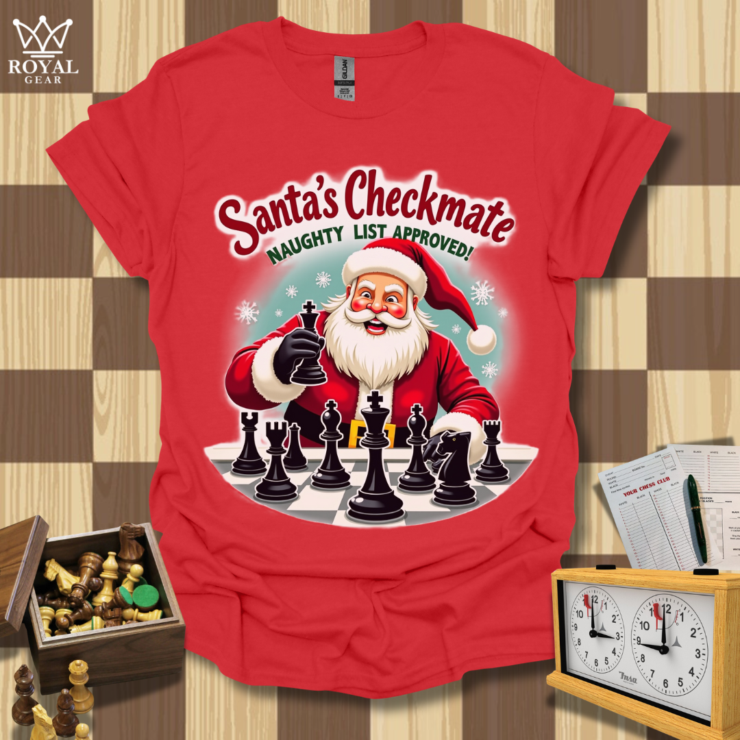 Santa’s Tactical Triumph Chess T-Shirt