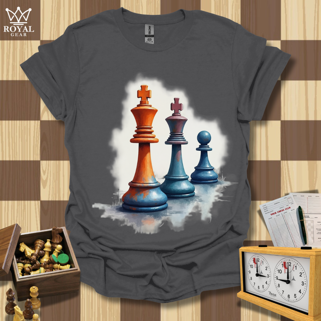 Grunge Elegance Chess T-Shirt