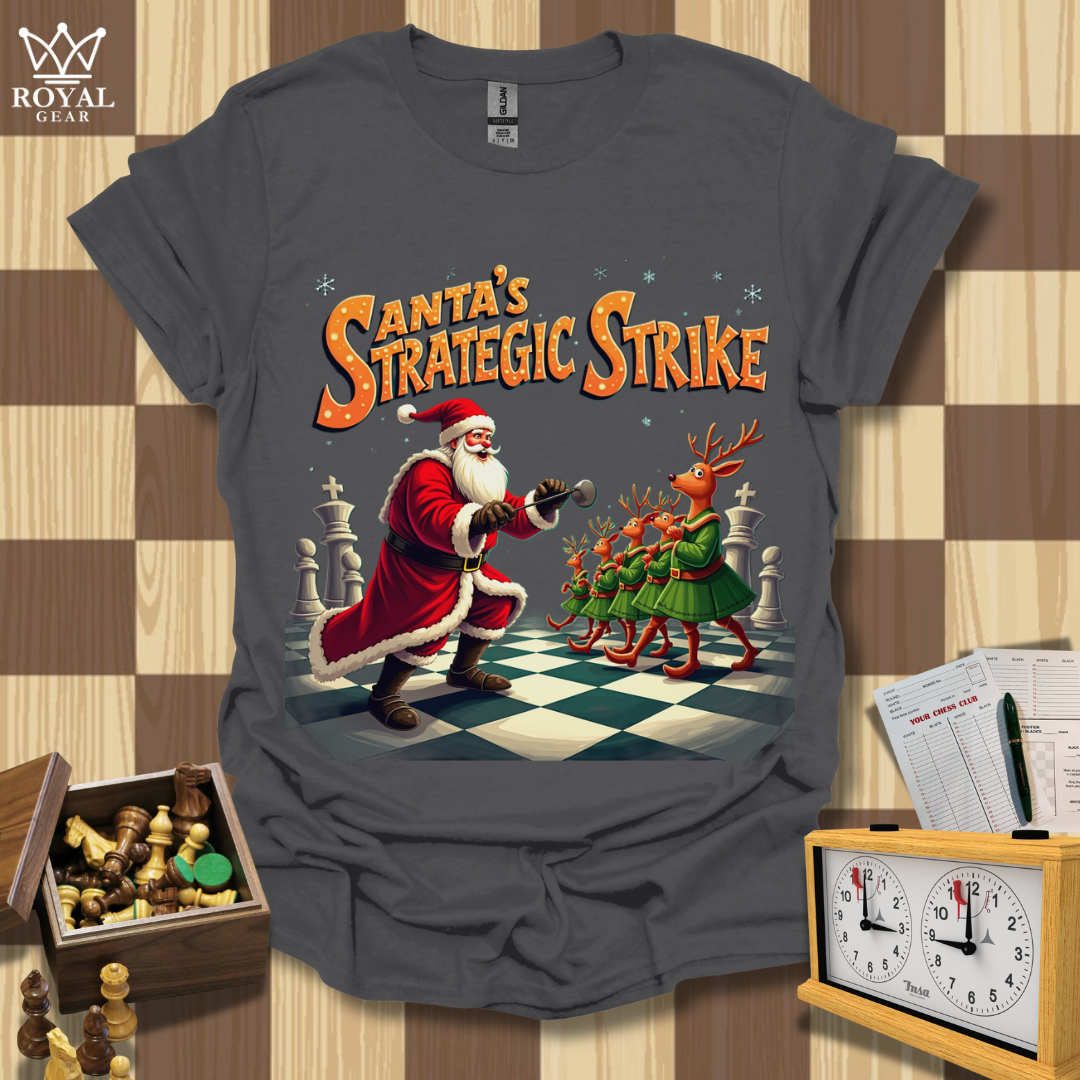 The Strategic Santa Strike Chess T-Shirt