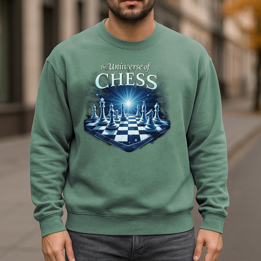 The Universe of Chess Garment-Dyed Sweatshirt