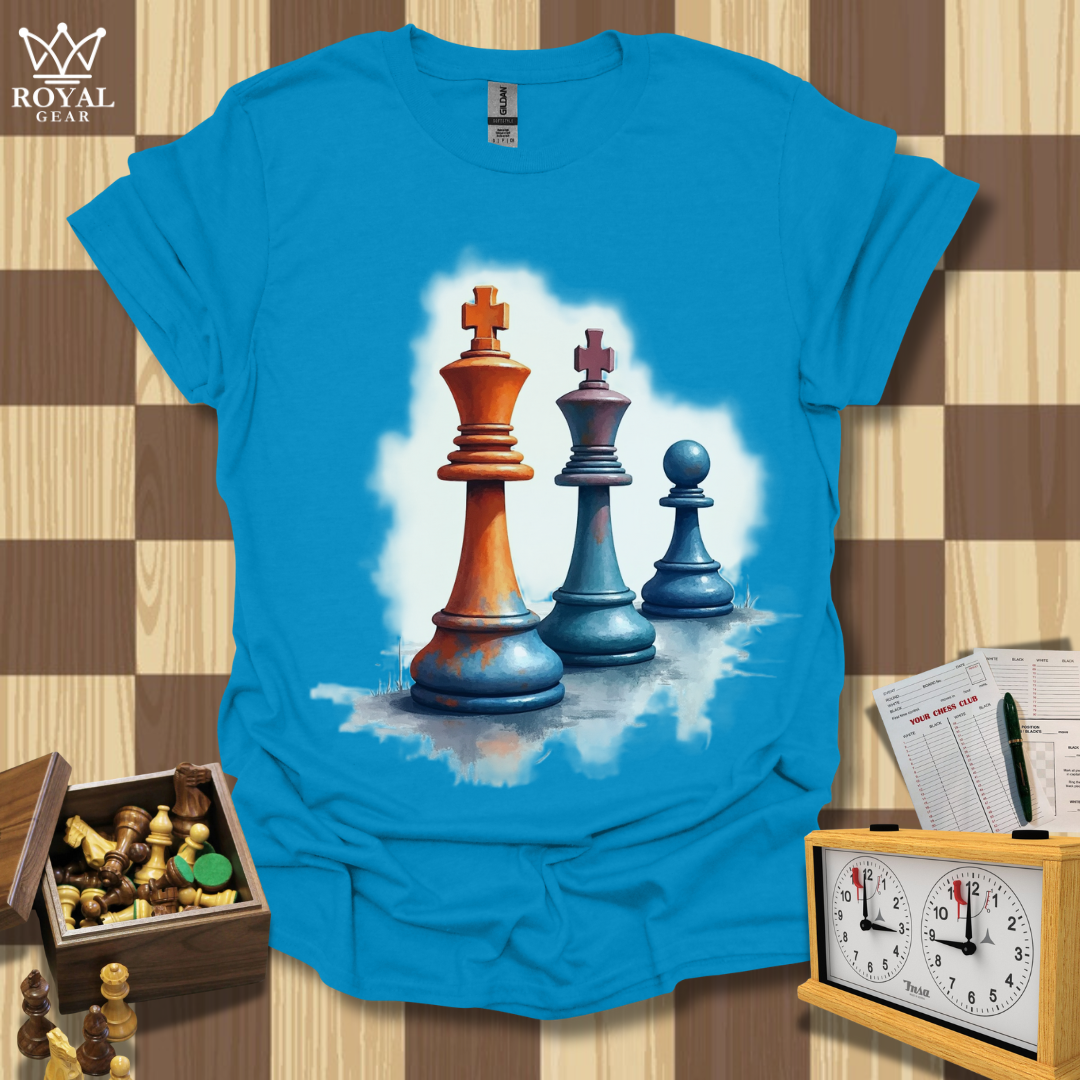 Grunge Elegance Chess T-Shirt