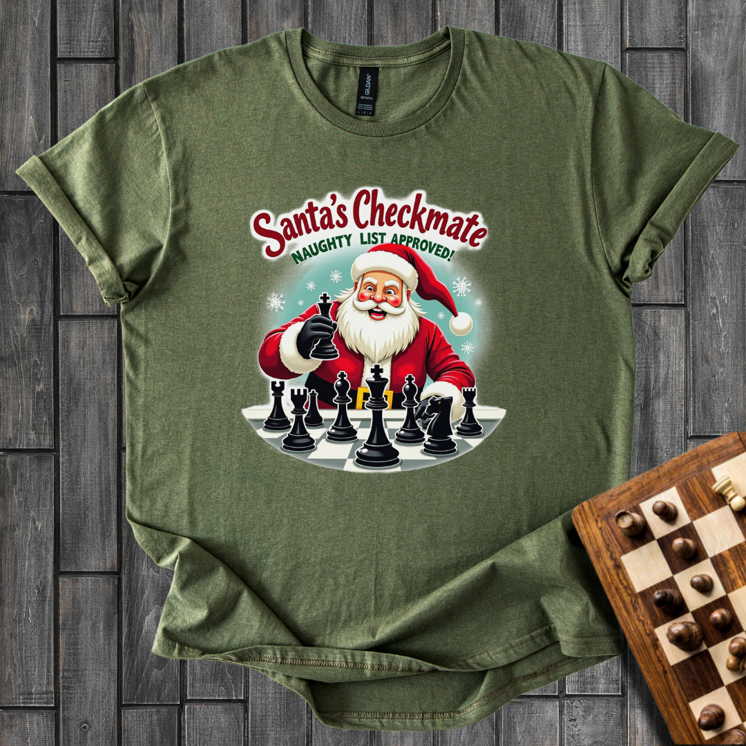 Santa’s Tactical Triumph Chess T-Shirt