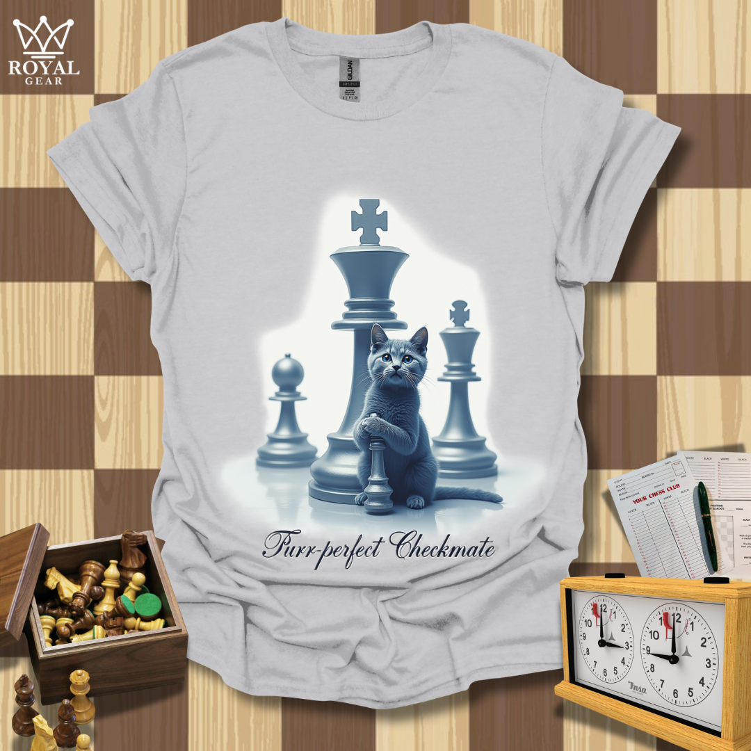 Purrs and Pawns Opening Chess T-Shirt