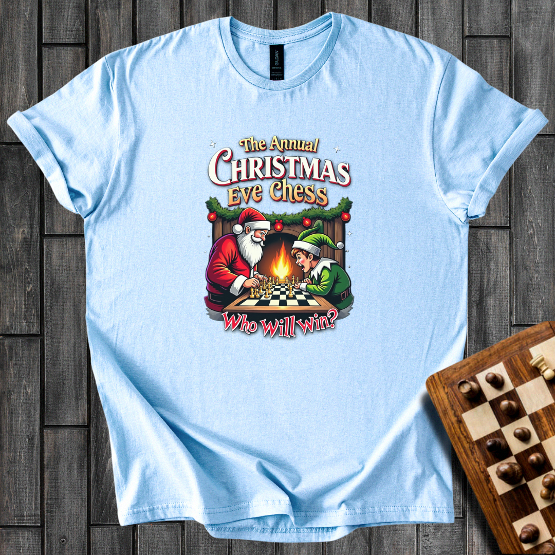 Santa vs. Elf: Chess Edition T-Shirt
