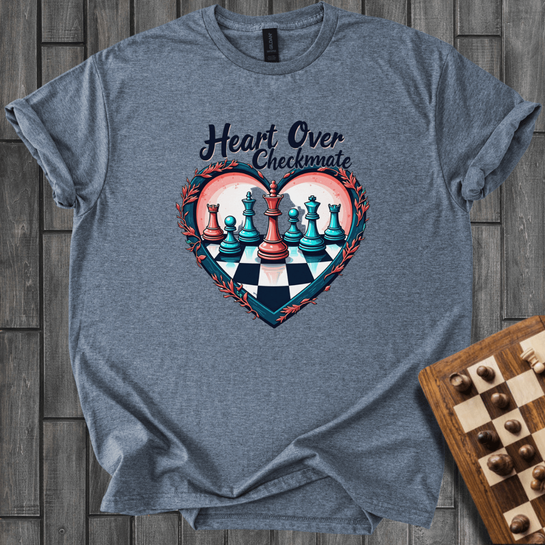 Heart Over Checkmate Chess T-Shirt