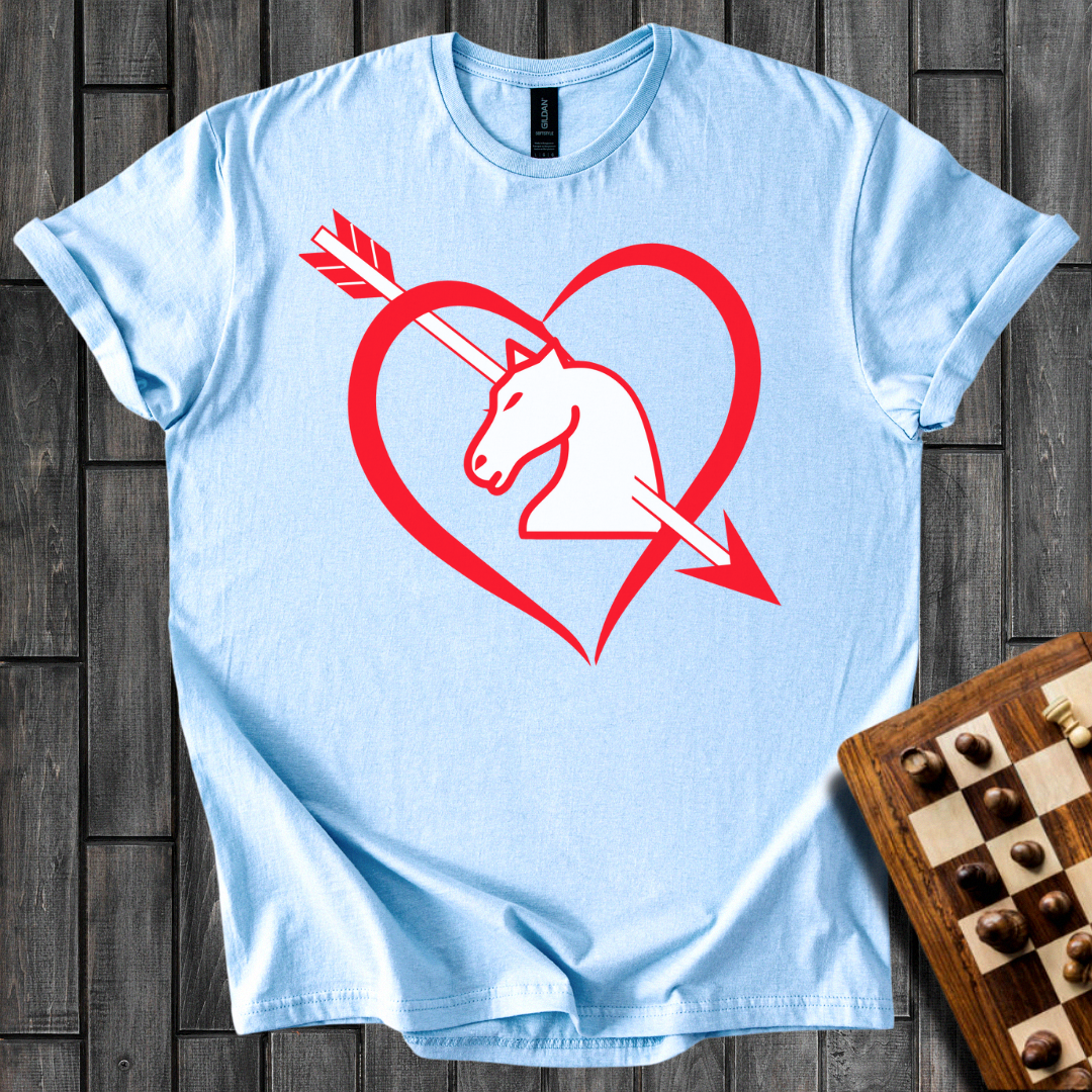 Knight In a Heart Chess T-Shirt