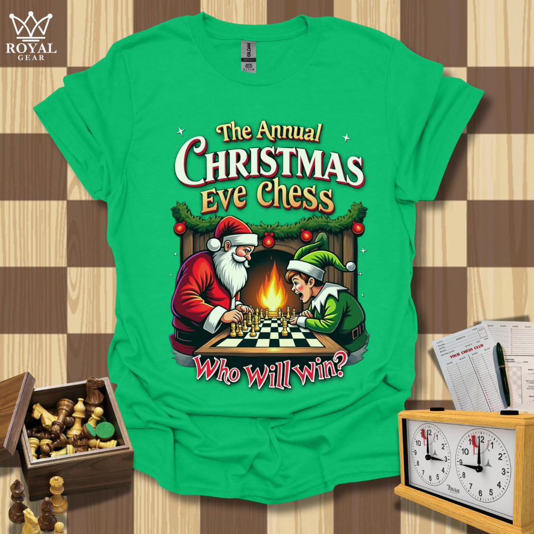 Santa vs. Elf: Chess Edition T-Shirt