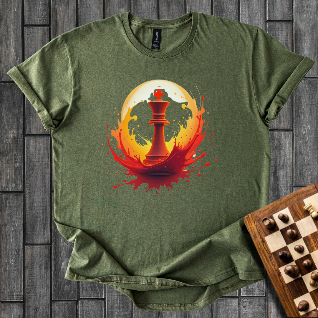 Orange Splash Chess T-Shirt
