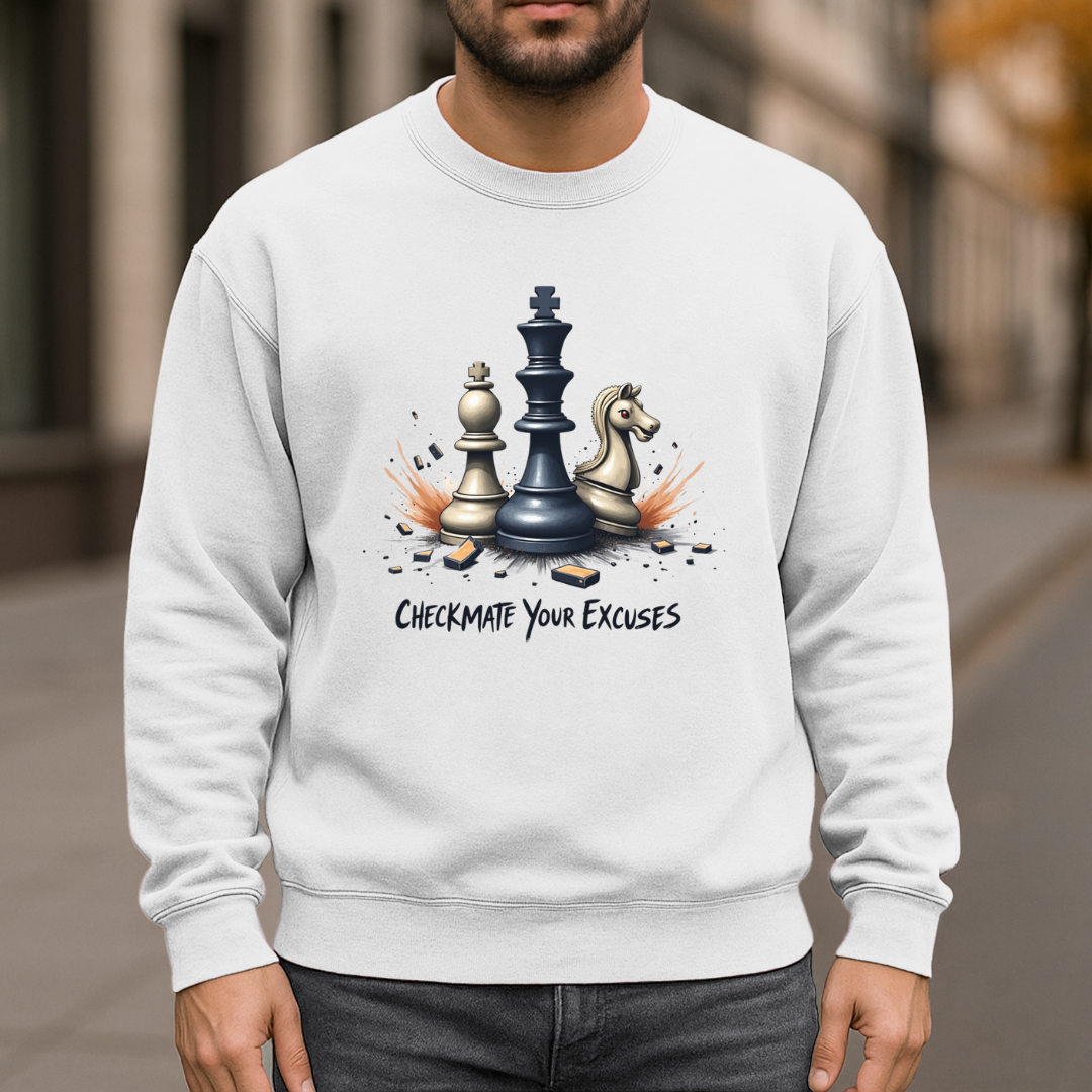 Checkmate Your Excuses Garment-Dyed Sweatshirt