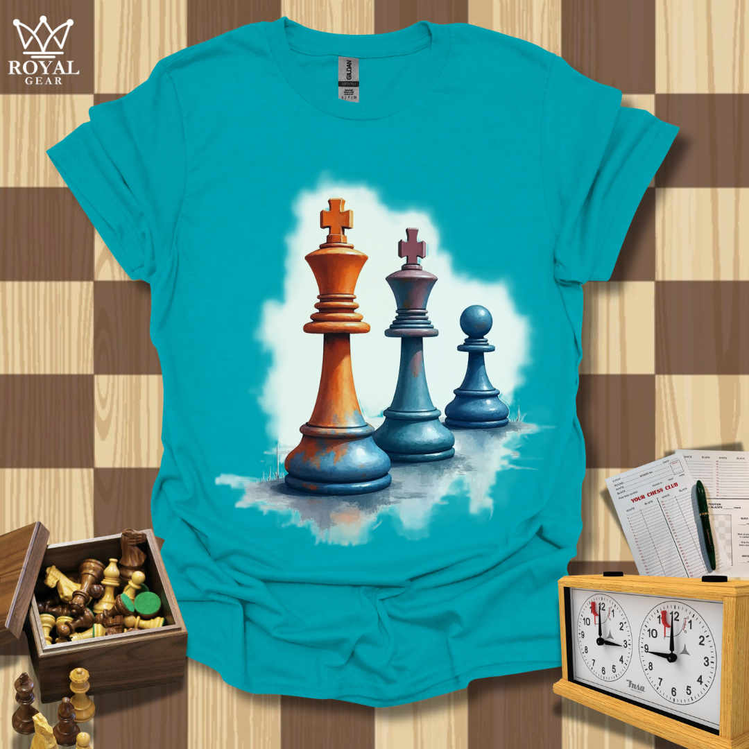 Grunge Elegance Chess T-Shirt