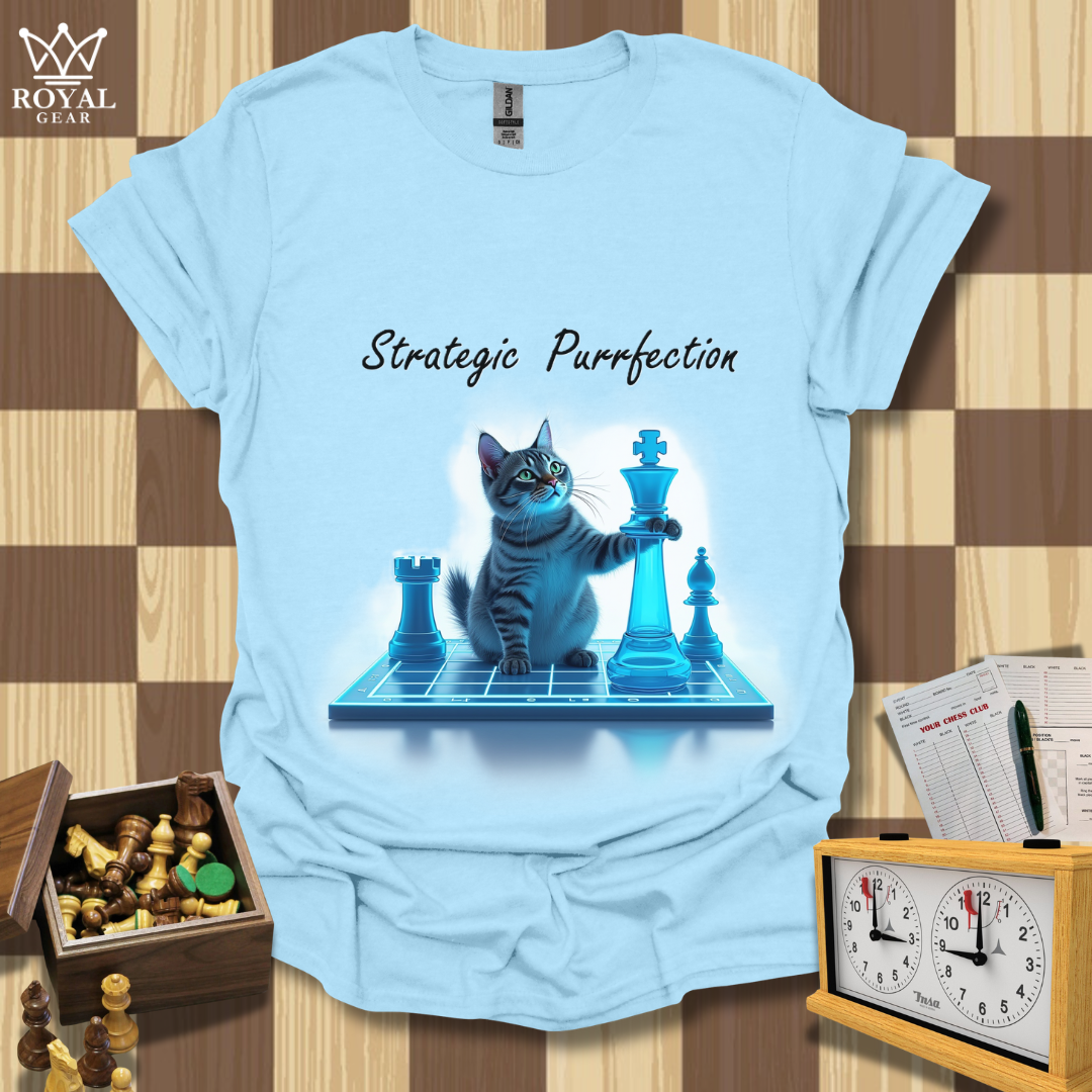 Purrfect Strategy Chess T-Shirt