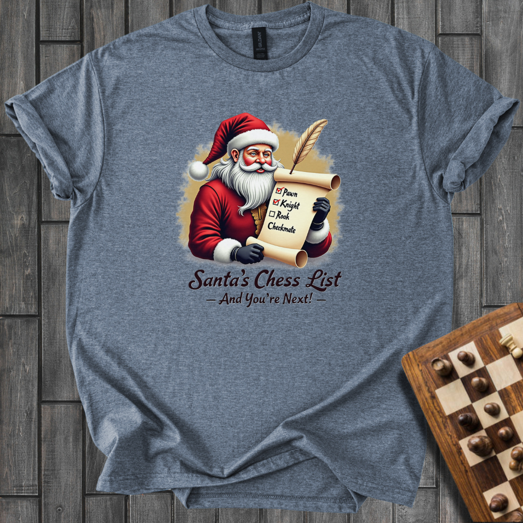 Santa's Hit List Chess T-Shirt