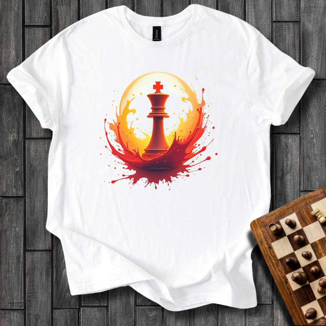 Orange Splash Chess T-Shirt