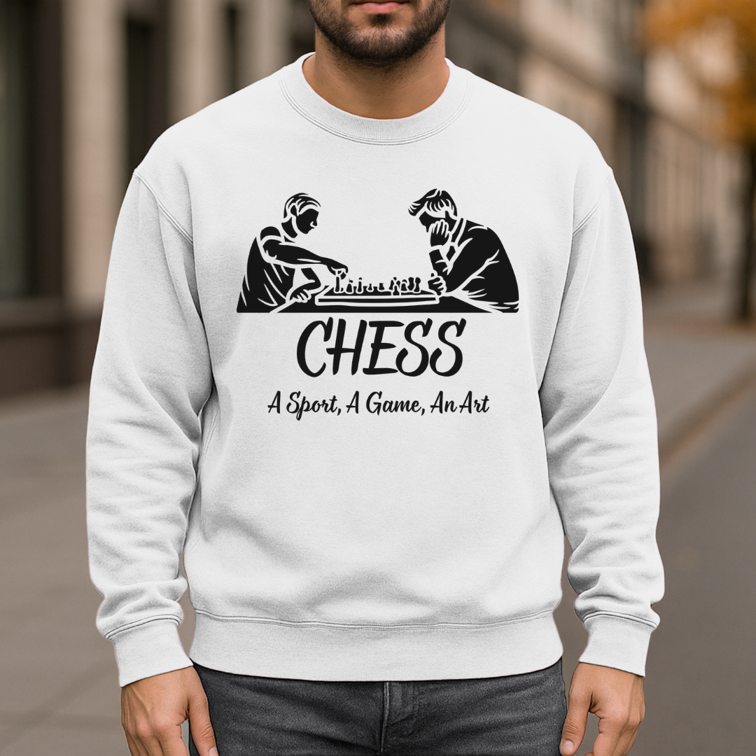 Chess, A Sport, A Game, An Art Garment-Dyed Sweatshirt