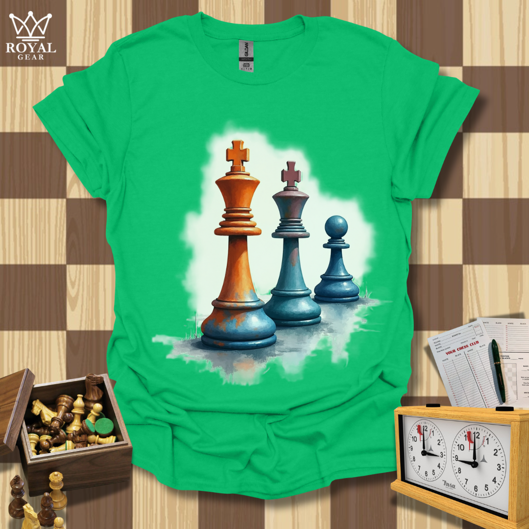 Grunge Elegance Chess T-Shirt