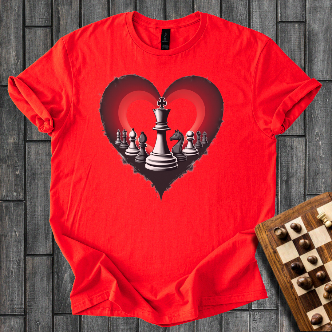 Pieces in Heart Chess T-Shirt