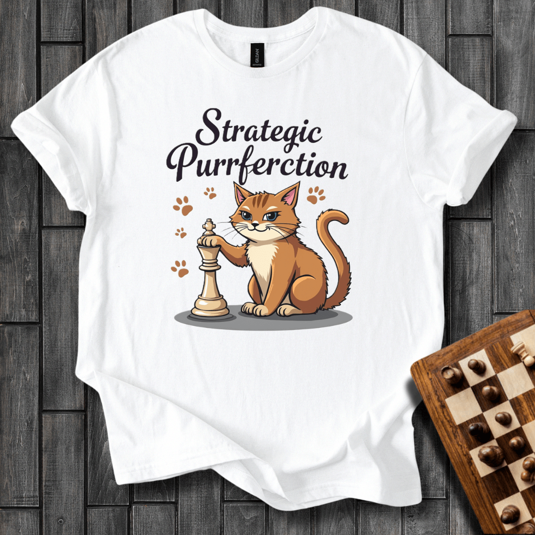 Cat Power Play Chess T-Shirt