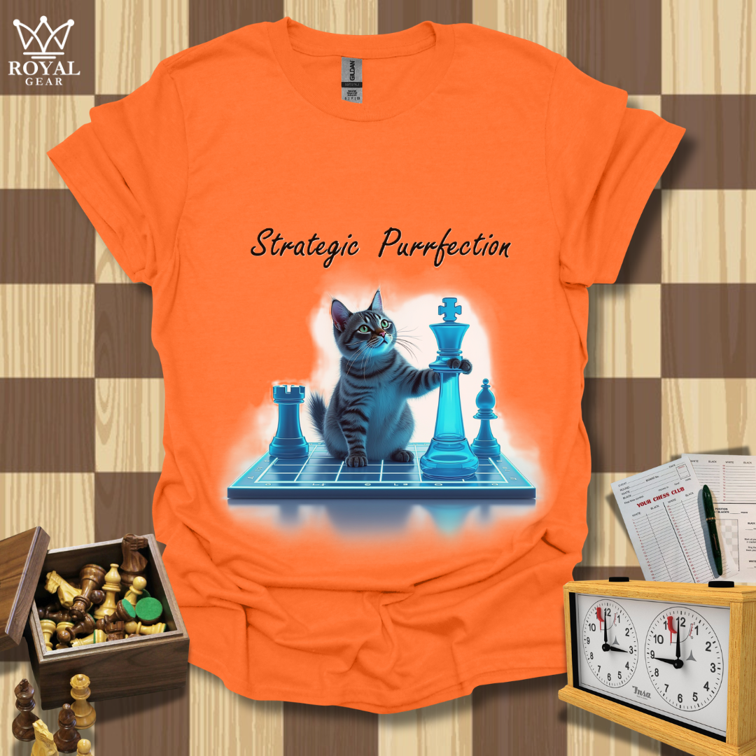 Purrfect Strategy Chess T-Shirt