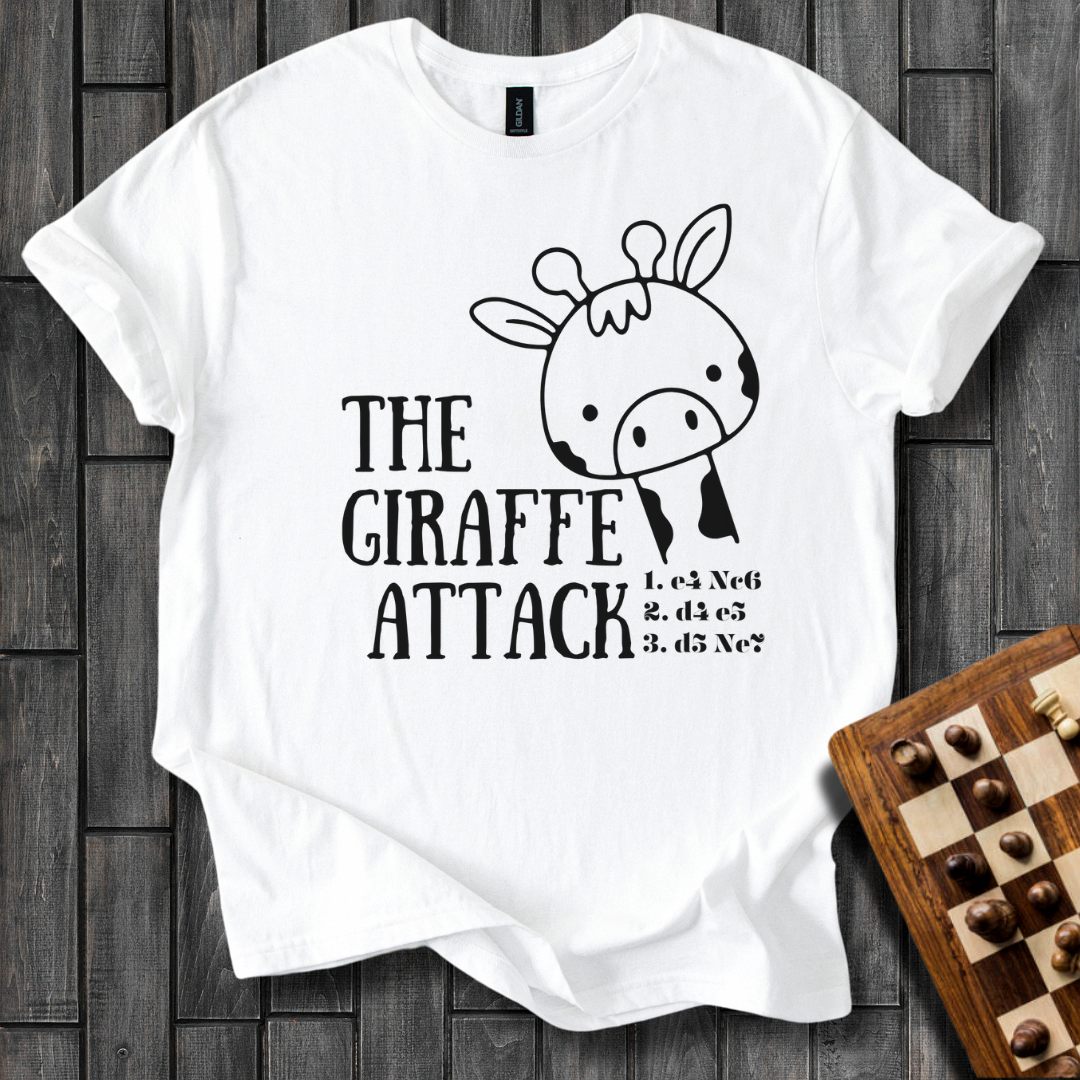 The Giraffe Attack Chess T-Shirt