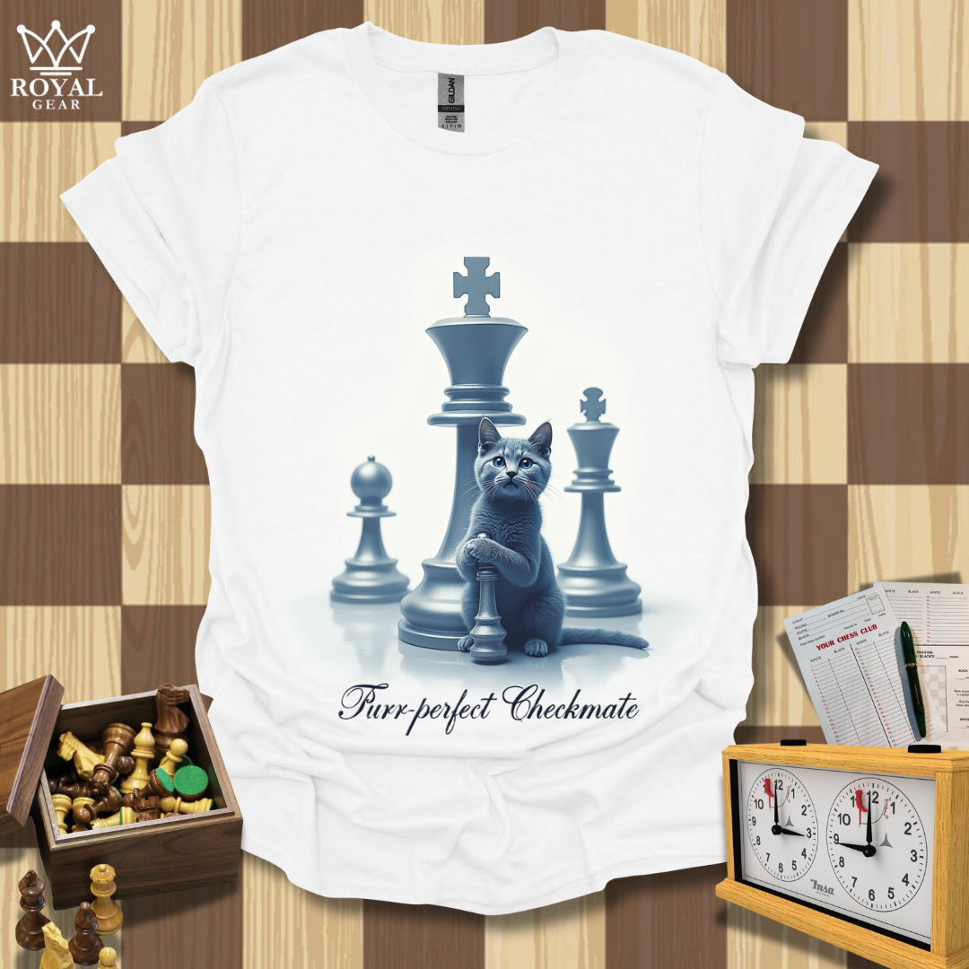 Purrs and Pawns Opening Chess T-Shirt