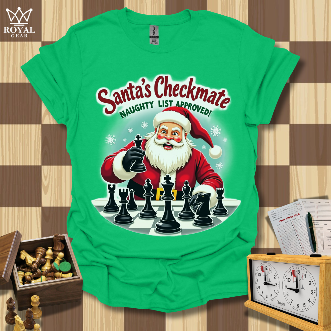 Santa’s Tactical Triumph Chess T-Shirt