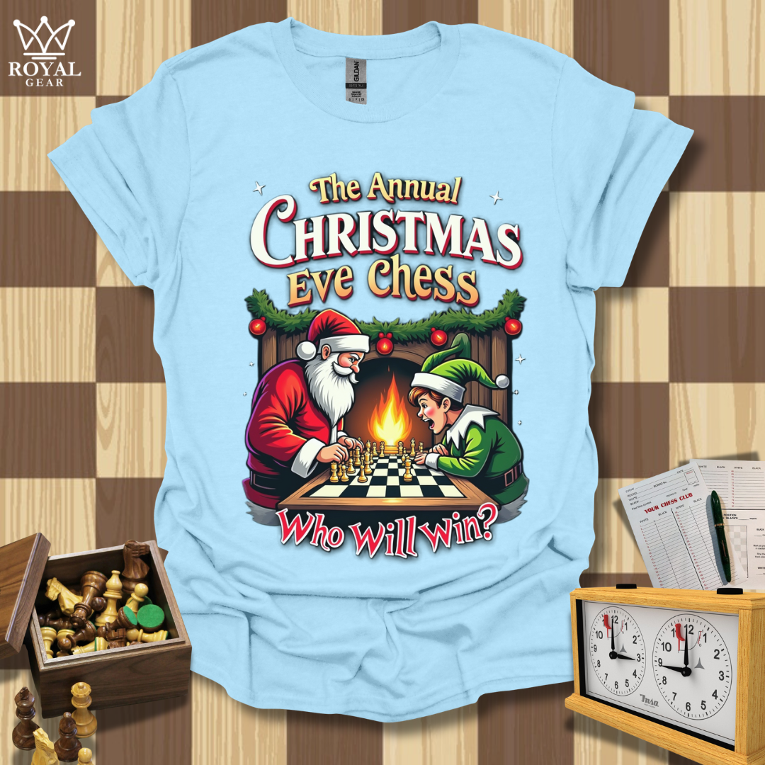 Santa vs. Elf: Chess Edition T-Shirt